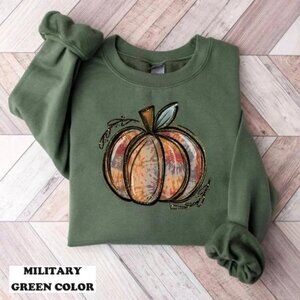 Pumpkin Jack-O-Lantern Retro Spooky Season Halloween Pumpkin Sweatshirt